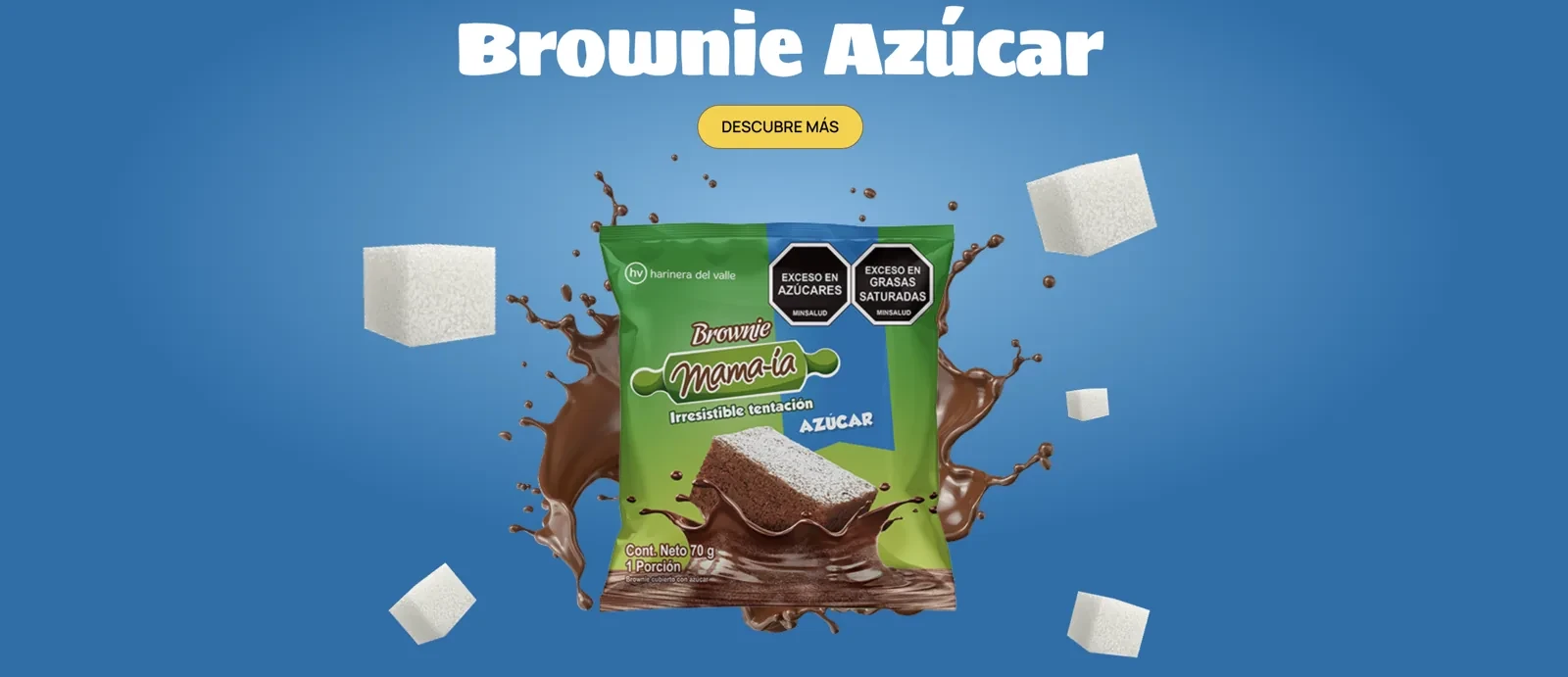 Miniatura de brownie-azucar